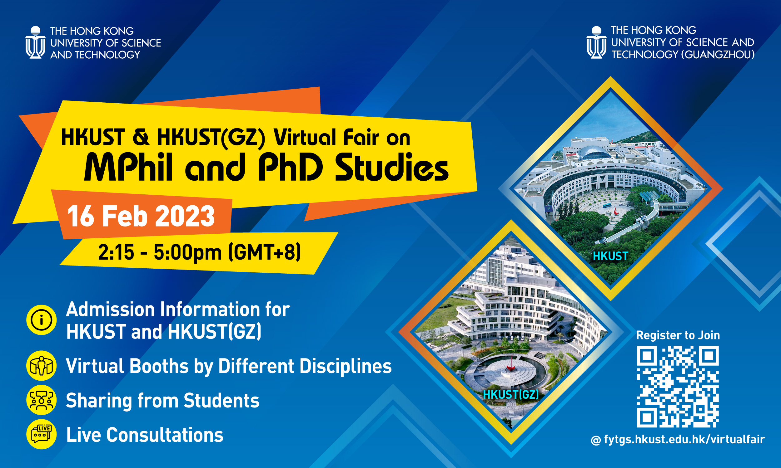 HKUST & HKUST(GZ) Virtual Fair on MPhil and PhD Studies | HKUST Fok ...